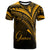 Guam T Shirt Gold Color Cross Style Unisex Black - Polynesian Pride