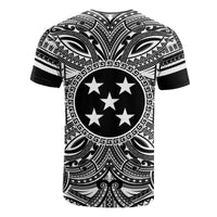 Gambier Islands T Shirt National Coat of Arms Polynesian White Black - Polynesian Pride