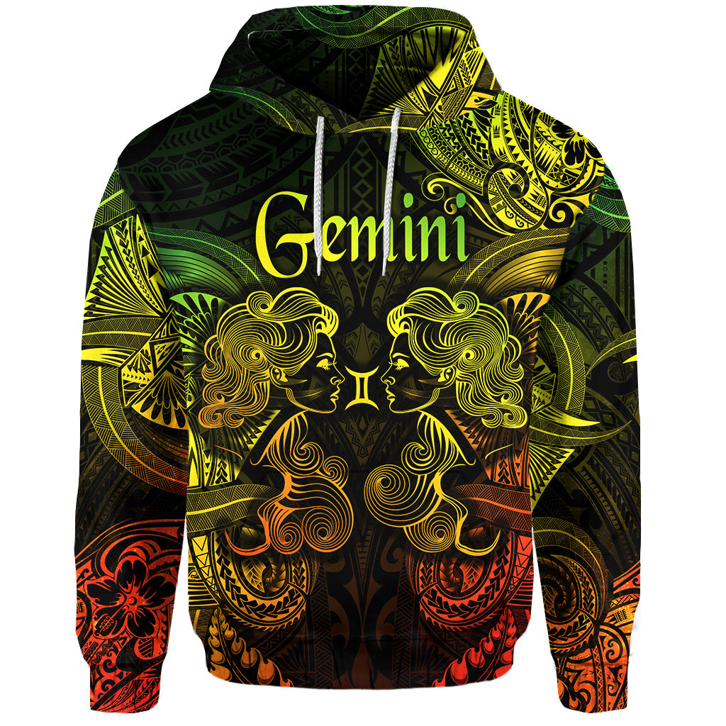 Custom Gemini Zodiac Polynesian Hoodie Unique Style Reggae LT8 - Polynesian Pride