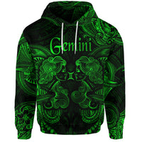 Custom Gemini Zodiac Polynesian Hoodie Unique Style Green LT8 - Polynesian Pride