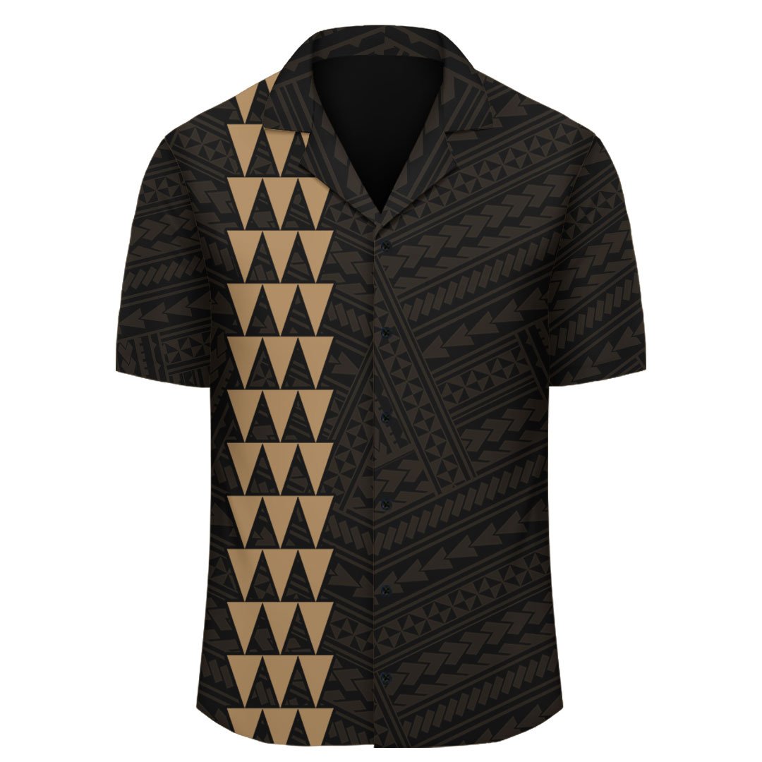 Kakau Polynesian Anchor Hawaii Shirt - Gold - Polynesian Pride