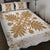 Hawaiian Quilt Maui Plant And Hibiscus Pattern Quilt Bed Set - Gold White - AH - Polynesian Pride