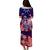 Samoa Puletasi Dress Ula Shark Nifo Mix Teuila Flower - Gradient LT7 - Polynesian Pride