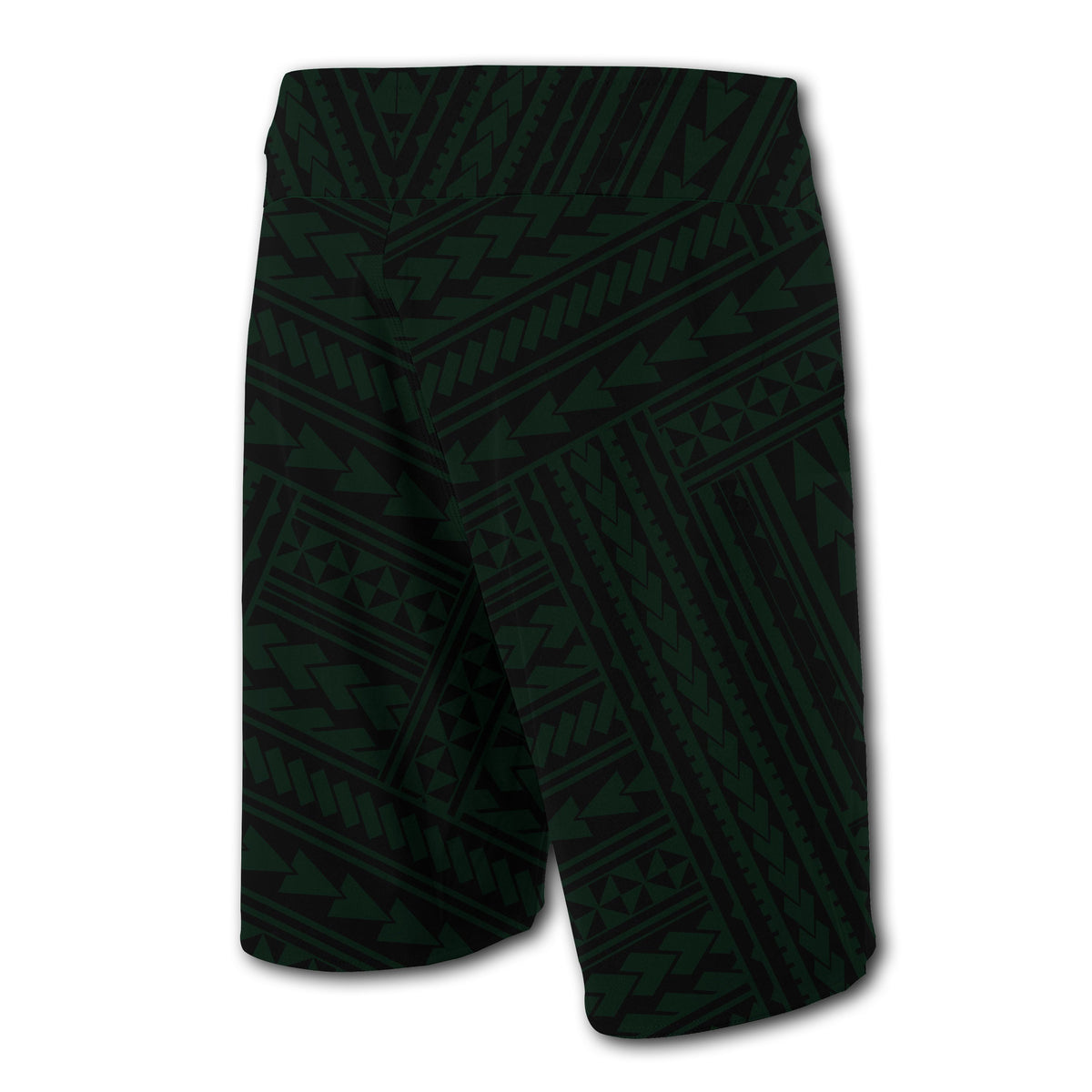 Hawaii Kakau Polynesian Coat Of Arms Board Shorts - Green - Polynesian Pride