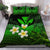 (Custom) Kanaka Maoli (Hawaiian) Quilt Bed Set, Polynesian Plumeria Banana Leaves Green Personal Signature - Polynesian Pride