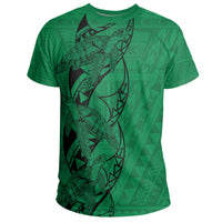 Turtle Polynesian Map T Shirt Green - Polynesian Pride