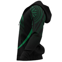 Hawaii Polynesian Hoodie Green The Face Style - Polynesian Pride