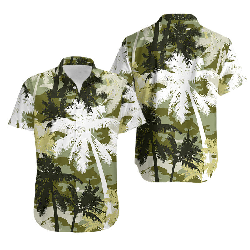 Hawaii Palm Tree Silhouettes On Camouflage No2 LT9 Green - Polynesian Pride