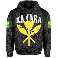 Polynesian Kanaka Maoli Hawaii Hoodie Grey Gel Style - Polynesian Pride