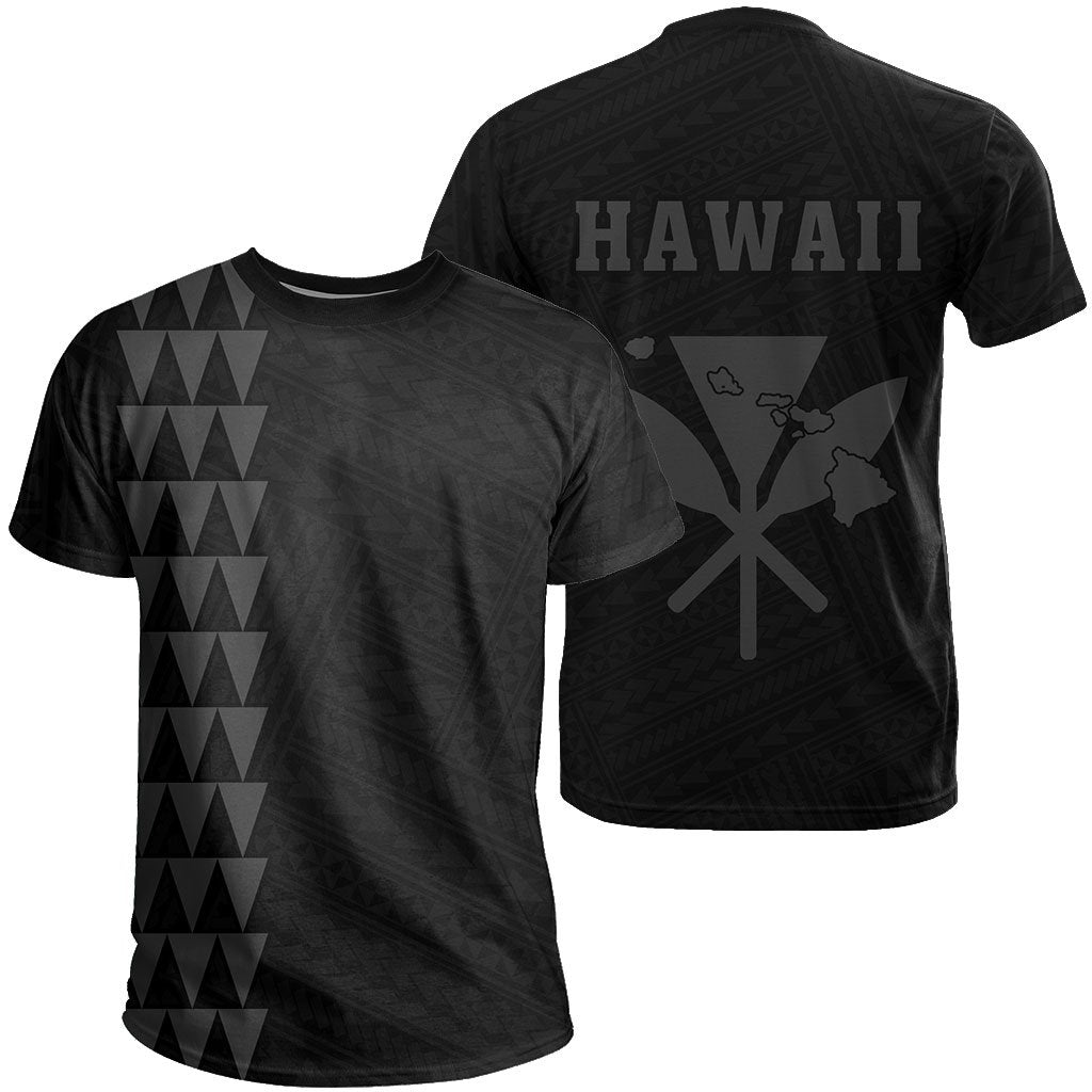 Hawaii Kakau Kanaka Map T Shirt Grey Unisex Grey - Polynesian Pride