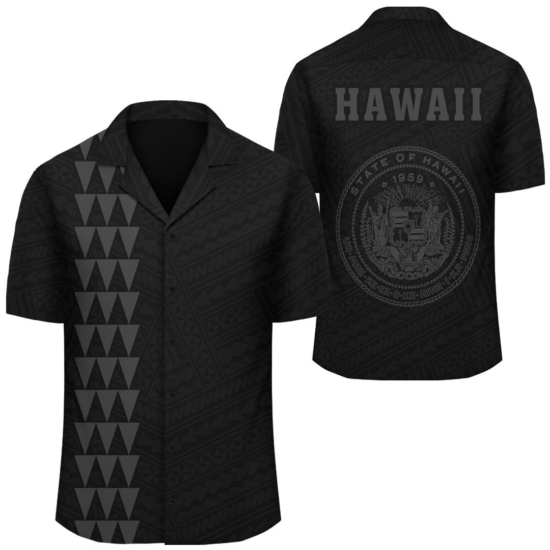 Kakau Polynesian Coat Of Arms Hawaii Shirt - Grey Unisex Grey - Polynesian Pride