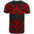 Hawaii Kanaka Polynesian Football Jersey T Shirt Grey and Red Bernice Style - Polynesian Pride