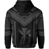 Hawaii Kanaka Polynesian Zip up Hoodie Active Grey - Polynesian Pride
