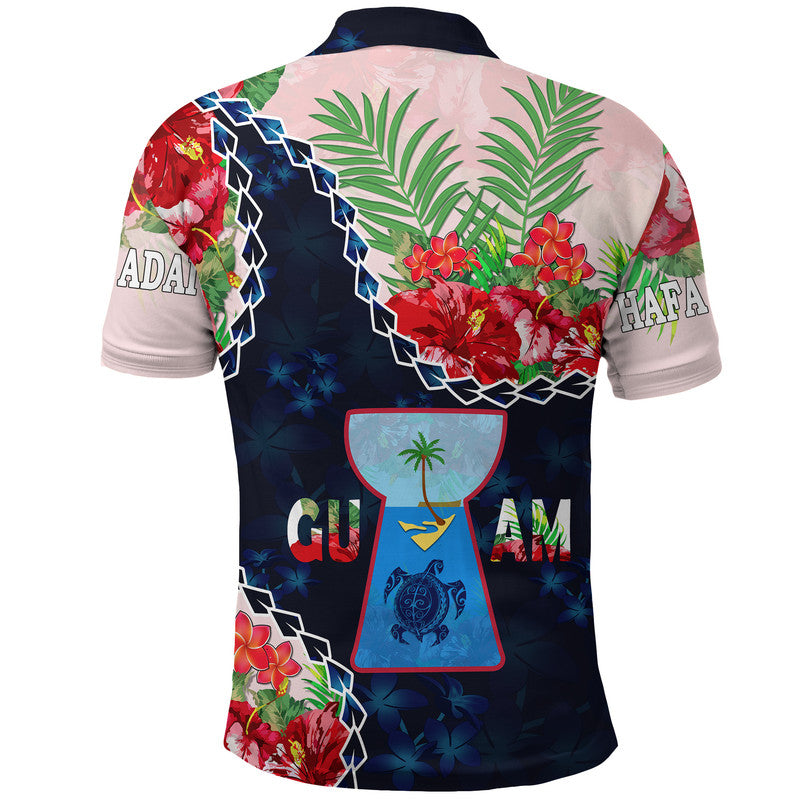 Guam Liberation Day Polo Shirt Latte Stone Hibiscus Painting LT9 - Polynesian Pride