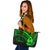 Guam Leather Tote - Green Color Cross Style Black - Polynesian Pride