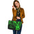 Guam Leather Tote - Green Color Cross Style - Polynesian Pride