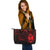 Guam Leather Tote - Red Color Cross Style - Polynesian Pride