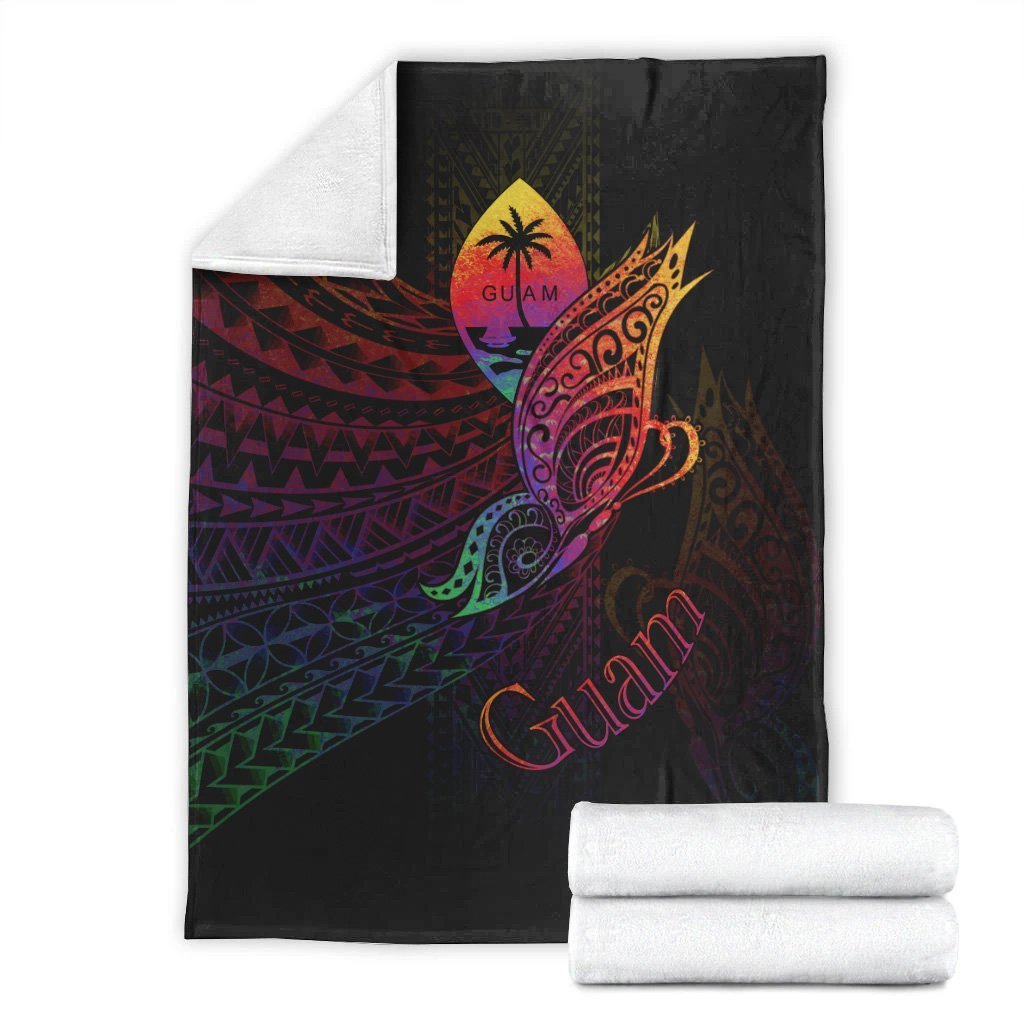 Guam Premium Blanket - Butterfly Polynesian Style - Polynesian Pride