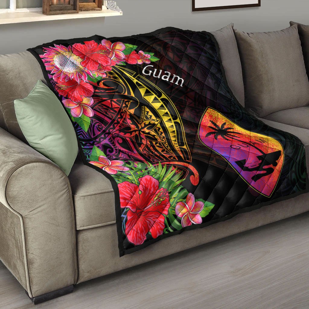 Guam Premium Quilt - Tropical Hippie Style - Polynesian Pride