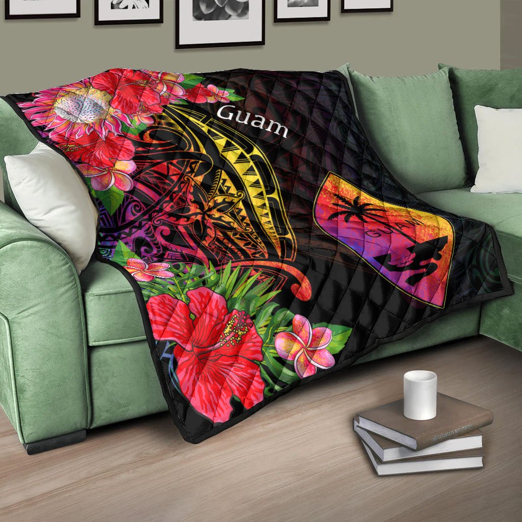Guam Premium Quilt - Tropical Hippie Style - Polynesian Pride