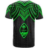 Guam T Shirt Polynesian Armor Style Green - Polynesian Pride