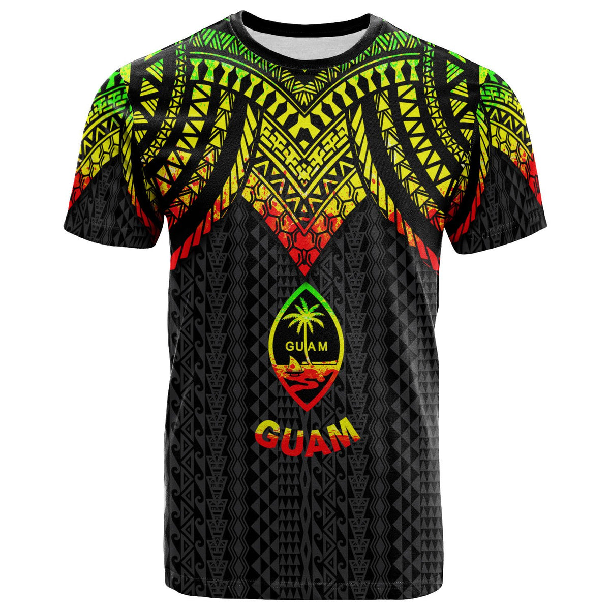 Guam T Shirt Polynesian Armor Style Reagge Unisex Reagge - Polynesian Pride