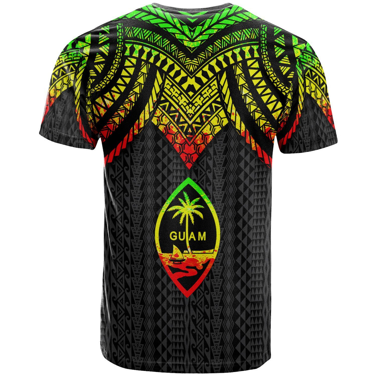 Guam Custom T Shirt Polynesian Armor Style Reggae - Polynesian Pride