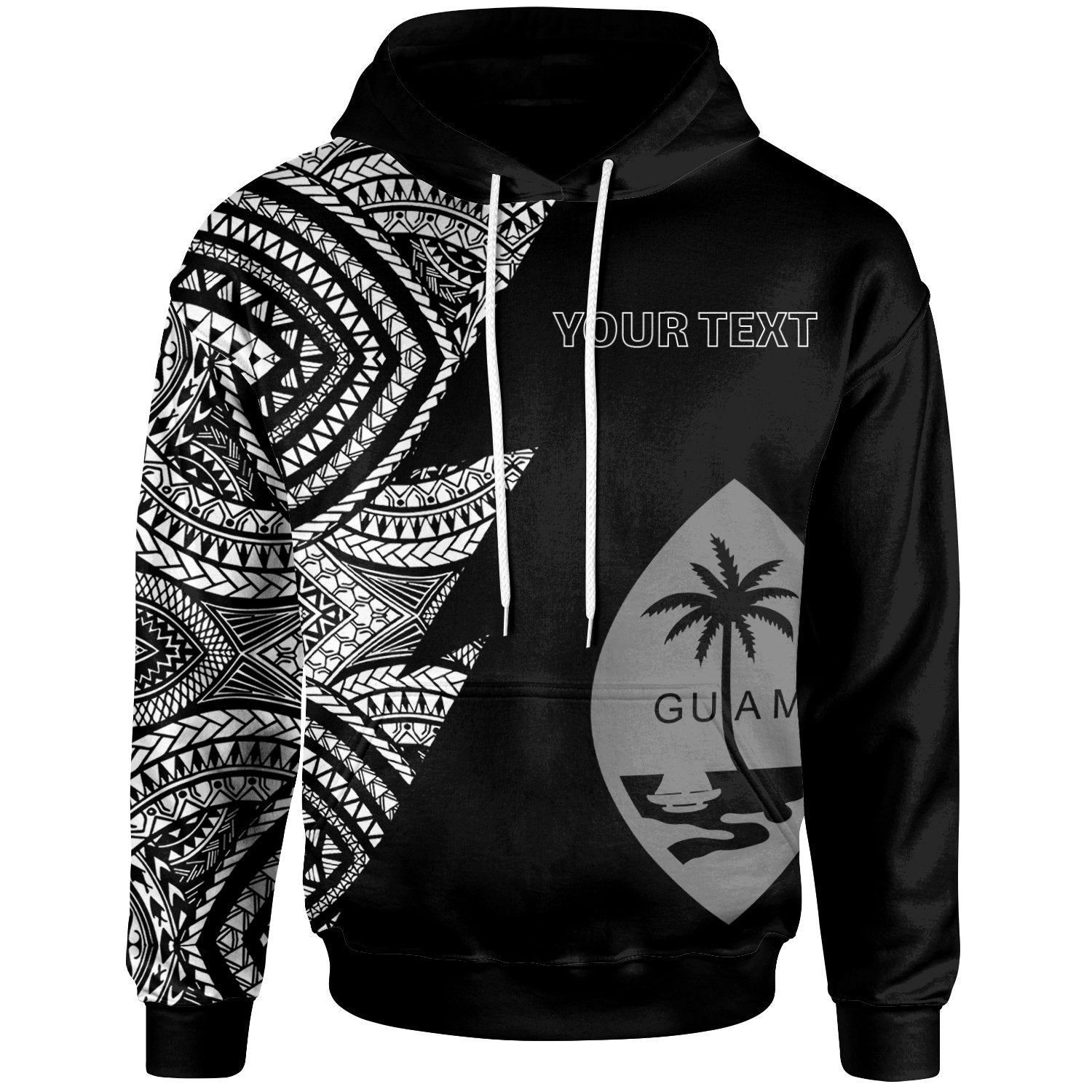 Guam Custom Personalized Hoodie Flash Style White Unisex White - Polynesian Pride