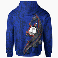 Guam Zip up Hoodie Turtle Waving - Polynesian Pride