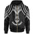 Guam Custom Zip up Hoodie Polynesian Armor Style Black Unisex Black - Polynesian Pride