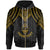 Guam Custom Zip up Hoodie Polynesian Armor Style Gold Unisex Gold - Polynesian Pride