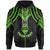 Guam Custom Zip up Hoodie Polynesian Armor Style Green Unisex Green - Polynesian Pride