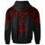 Guam Custom Zip up Hoodie Polynesian Armor Style Red - Polynesian Pride