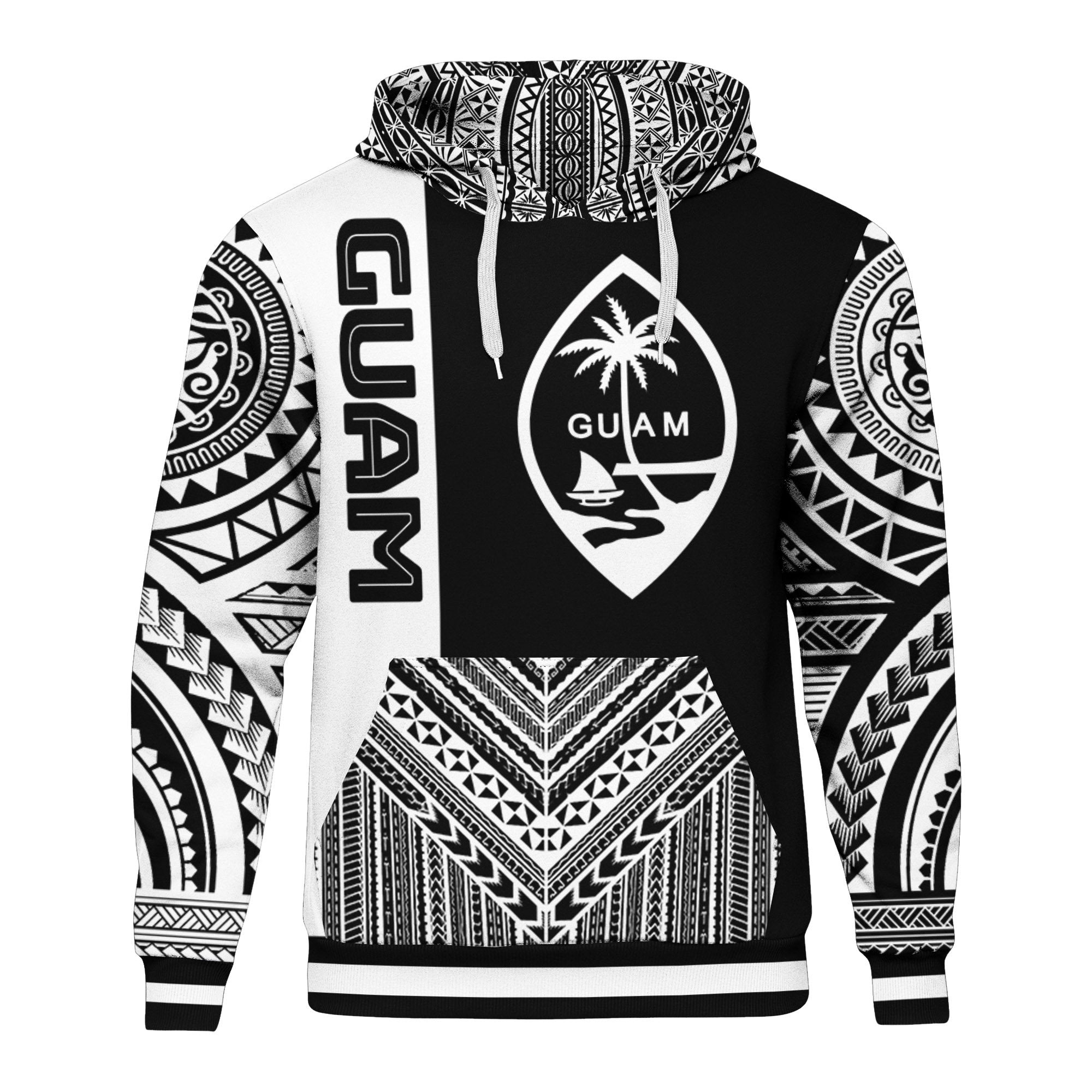 Guam Hoodie Polynesian Special Black Style Unisex Black - Polynesian Pride