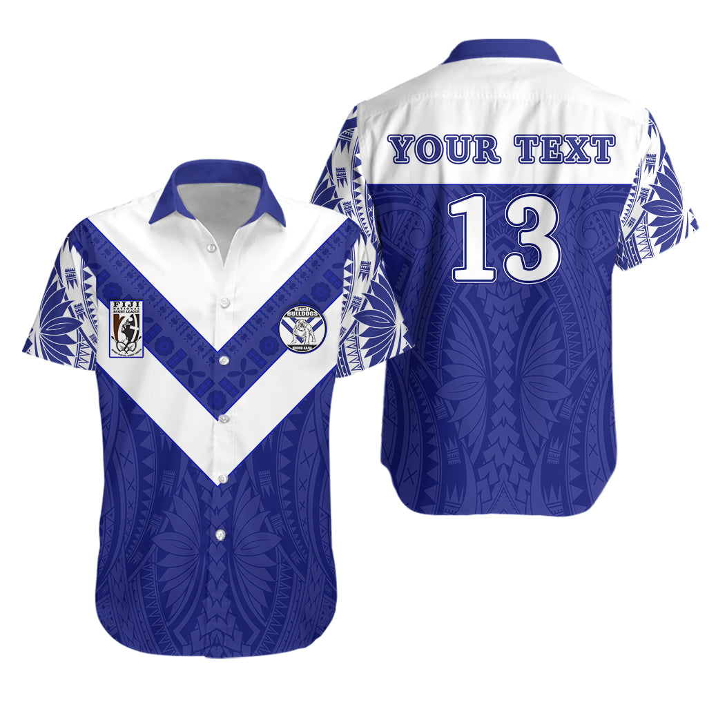 (Custom Personalised) Makoi Bulldogs Hawaiian Shirt Forever Fiji Rugby - Custom Text and Number LT13 Unisex Blue - Polynesian Pride