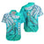 Hawaiian Islands Hawaiian Shirt Turtle Mix Hawaii Polynesian LT13 Unisex Blue - Polynesian Pride