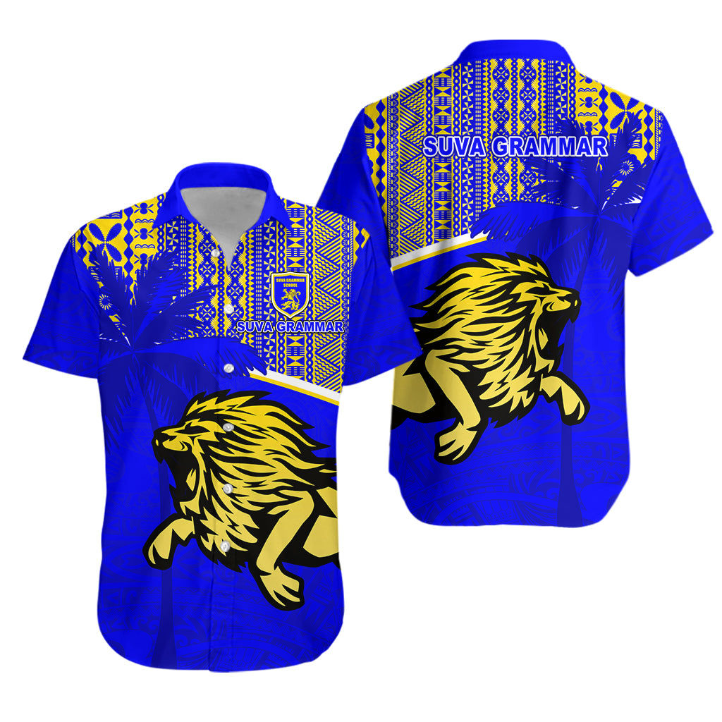 Suva Grammar School Hawaiian Shirt Spirit Lion LT13 Unisex Blue - Polynesian Pride