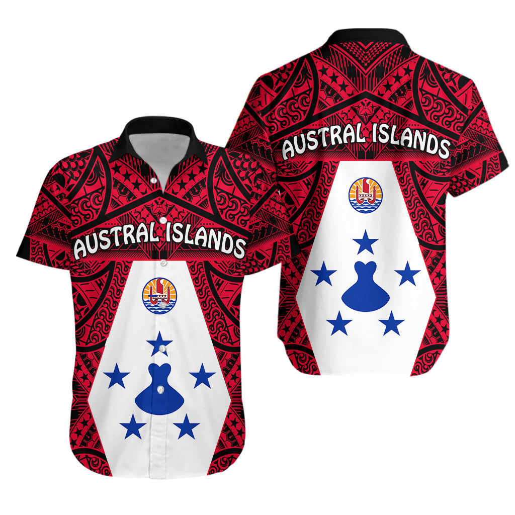 Austral Islands Hawaiian Shirt Polynesian Pattern French Polynesia LT13 Unisex Red - Polynesian Pride