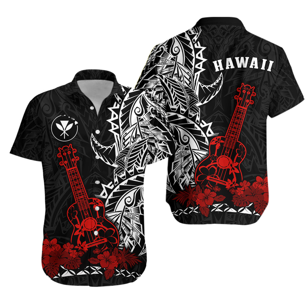 Hawaii Polynesian Hawaiian Shirt Red Ukulele LT13 Unisex Red - Polynesian Pride