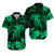 Hawaii Matching Dress and Hawaiian Shirt Polynesia Green Shark LT13 - Polynesian Pride