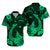 Hawaii Couple Outfits Hawaii Matching Dress and Hawaiian Shirt Polynesia Green Fish Hook LT13 - Polynesian Pride