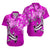 Custom His And Hers Hawaii Matching Clothing Matching Polynesian Tribal Pink Sea Turtle Honu and Hammerhead Shark Dress and Hawaiian Shirt LT13 - Polynesian Pride