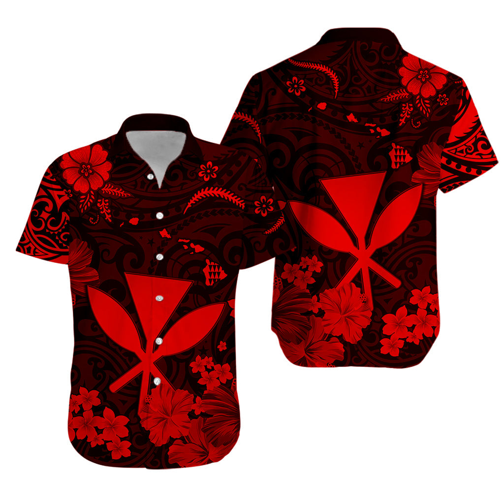 Hawaii Hawaiian Shirt Polynesia Red Kanaka Maoli LT13 Unisex Red - Polynesian Pride