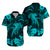 Hawaii Matching Dress and Hawaiian Shirt Polynesia Turquoise Shark LT13 - Polynesian Pride