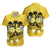 Hawaii Skull Hawaiian Shirt Mysterious Polynesia and Yellow Flowers LT13 Unisex Yellow - Polynesian Pride