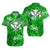 Custom Polynesian Matching Hawaiian Outfits For Couples Hawaiian Map with Kanaka Green Flowers LT13 - Polynesian Pride