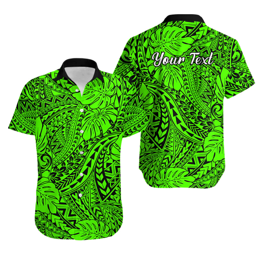 (Custom Personalised) Hawaii Hawaiian Shirt Polynesian Tribal Art Ver.06 LT14 Green - Polynesian Pride