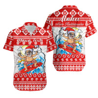 Custom Personalised Hawaii Christmas Matching Dress and Hawaiian Shirt Surfing Santa Mele Kalikimaka Polynesian LT14 - Polynesian Pride