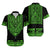 Custom Polynesian Tribal Matching Dress and Hawaiian Shirt Dashiki with Polynesian Tattoo Royal Green Version LT14 - Polynesian Pride