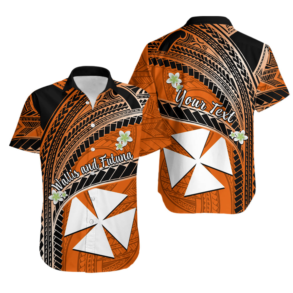 Custom Wallis And Futuna Matching Dress and Hawaiian Shirt Plumeria Flowers with Orange Polynesian Pattern LT14 - Polynesian Pride